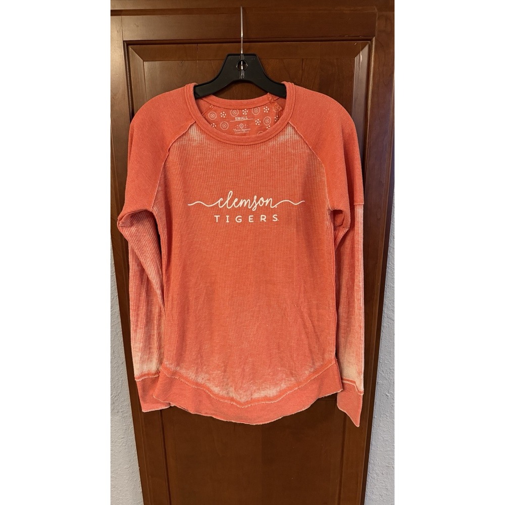 Woman's Clemson Tigers Longsleeve - Small Ombré Three Square Shirt